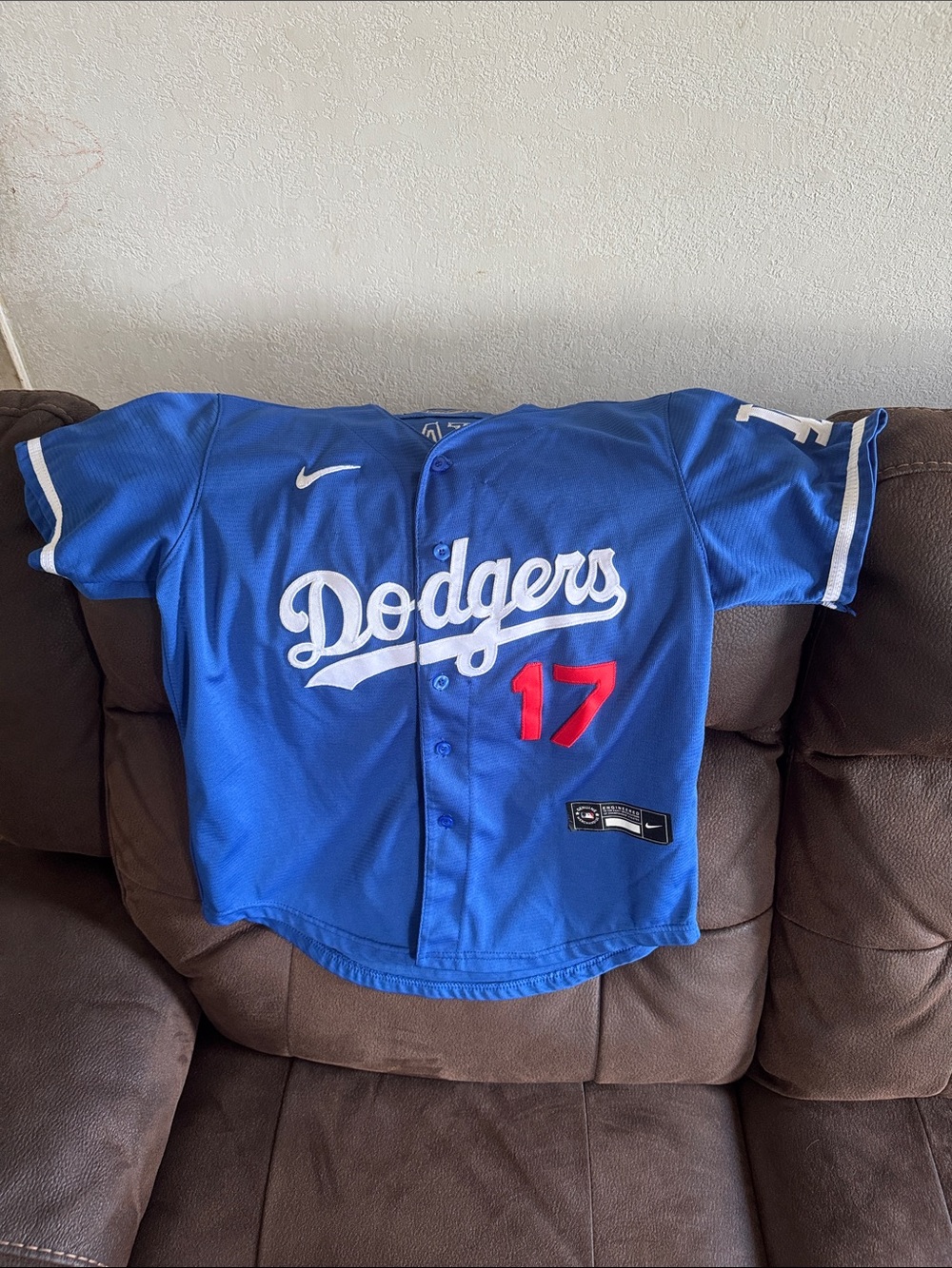 Nike Dodgers Button-Up Jersey